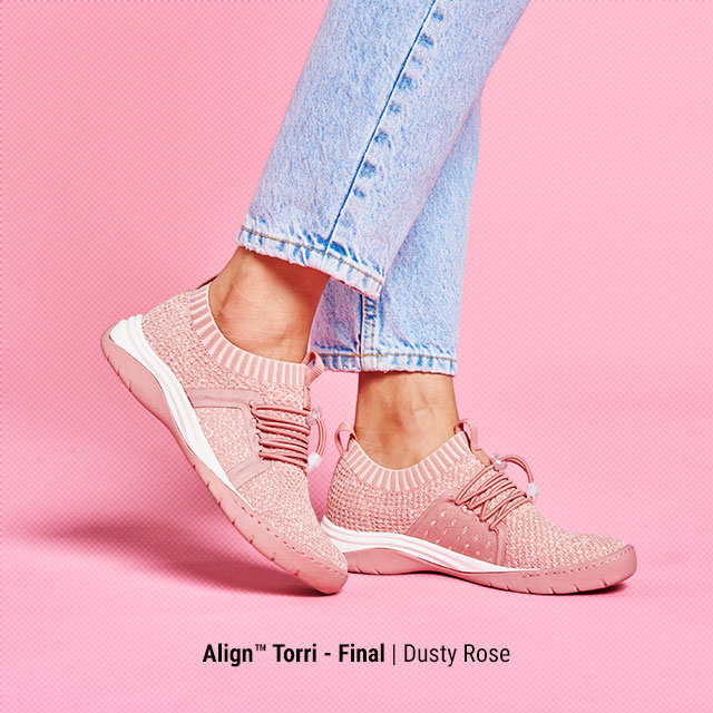 Align™ Torri - Final | Dusty Rose. Woman wearing the Align™ Torri - Final in Dusty Rose, on a pink background.